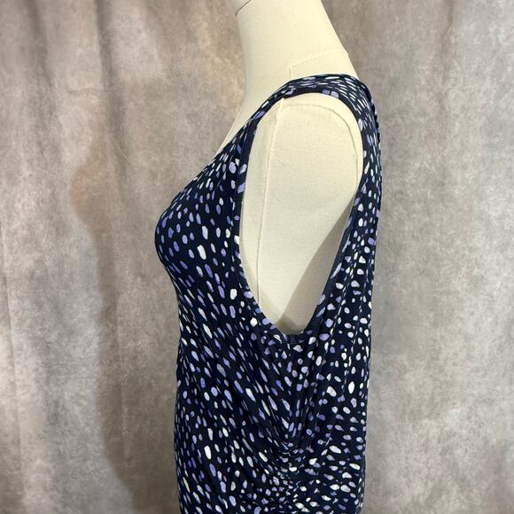 Torrid Super Soft Knits Maxi Scrunch Dress Size 1 (14/16) Navy Blue white Print - Picture 11 of 11